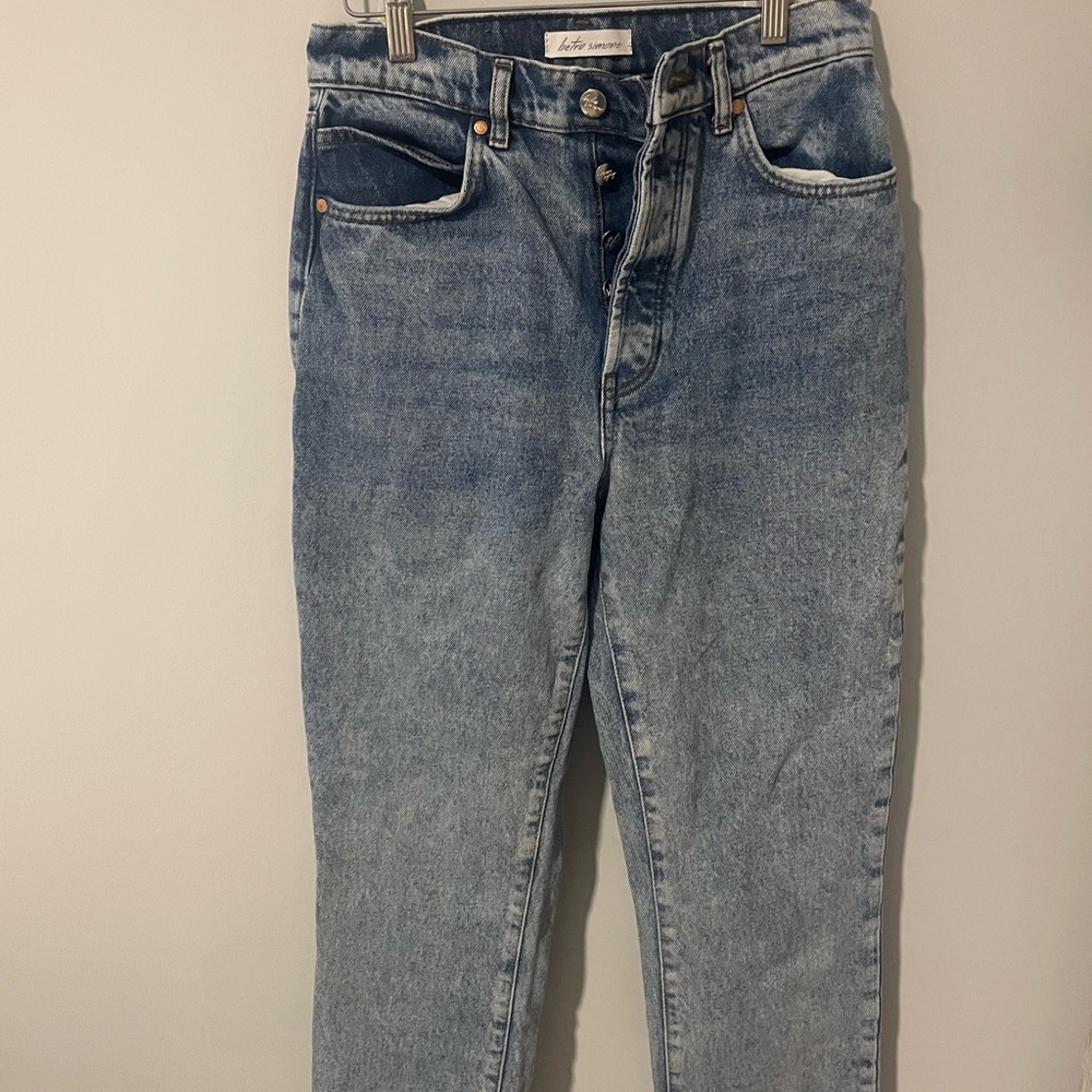 Betro Simone Blue Denim Cotton Straight Leg Jeans